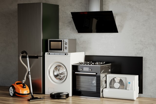 Home appliances. 3d rendering illustration